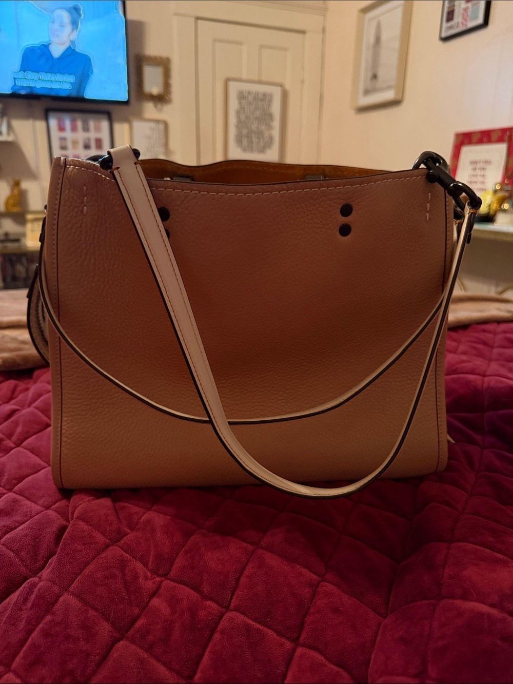 Coach Rogue with Snake-Print Handles - Picture 2 of 11